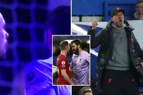 Video surfaced showing argument between Jordan Henderson and Alisson, and fans are split on the..