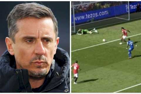 Gary Neville has ‘curse’ theory after Wan-Bissaka’s horrendous Man Utd miss vs Everton