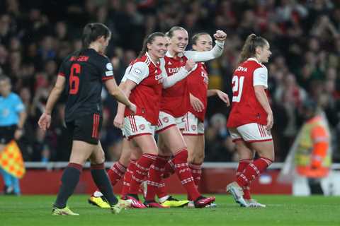 Arsenal on course to break UK attendance record for Women’s Champion League game with 52,000..