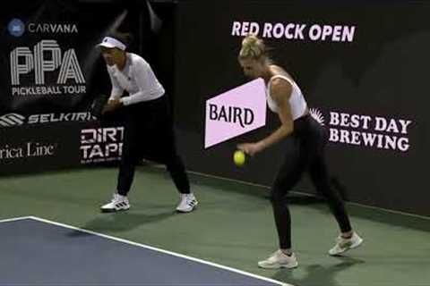 Thrilling Semifinal Women's Doubles Match at the Red Rock Open