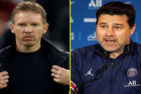 Chelsea eye Julian Nagelsmann after sacking Graham Potter as ex-Tottenham boss Mauricio Pochettino..