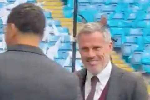 Jamie Carragher ‘a bag of nerves’ in awkward meeting with pundit nemesis Rio Ferdinand