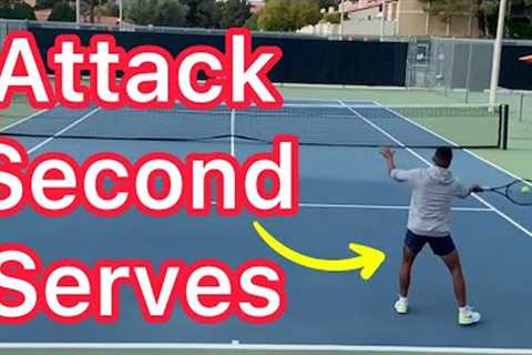 How To Attack A Weak Second Serve (Tennis Singles Strategy & Footwork)