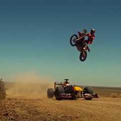 See Daniel Ricciardo Drive Red Bull F1 Car In The Australian Outback