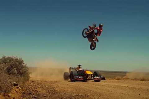 See Daniel Ricciardo Drive Red Bull F1 Car In The Australian Outback