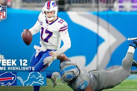 Buffalo Bills vs. Detroit Lions | 2022 Week 12 Game Highlights