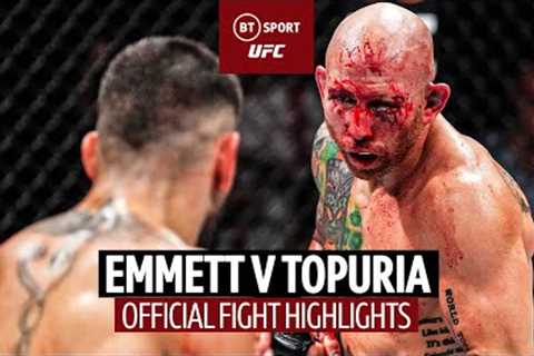 Beautiful violence! Josh Emmett v Ilia Topuria was a war!  UFC fight highlights  #ufcjacksonville