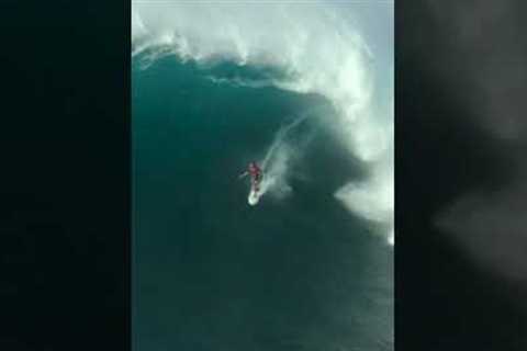 Hawaii Big Wave Surfing | Surfer Rides Huge Wave | Crazy Drone Angle | Jaws Maui Hawaii Winter Swell