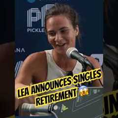 🚨 BREAKING NEWS 🚨 Lea Jansen announces that this is her LAST singles tournament 😱