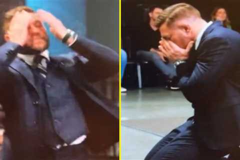 Watch Conor McGregor drop to his knees as leaked footage shows teammate suffer gut-wrenching..