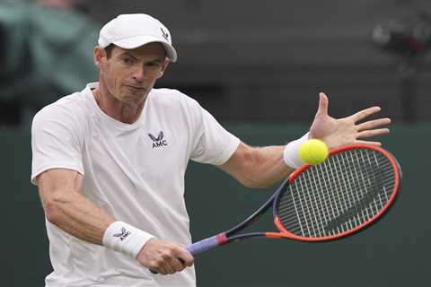 Andy Murray breezes past fellow Brit Ryan Peniston in straight sets at Wimbledon to move into..