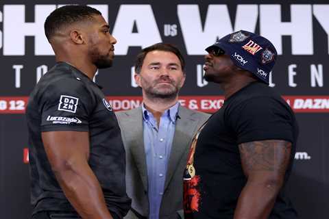 Boxing fans in stitches after Dillian Whyte asks Eddie Hearn VERY X-rated question about Anthony..