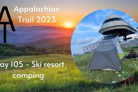 Appalachian Trail Thru Hike 2023 - Day 105 : Bromley Ski Resort camping