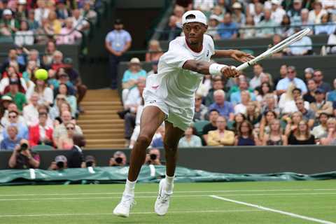 Porn star Teanna Trump visits Wimbledon to cheer on fellow American Chris Eubanks but is left..