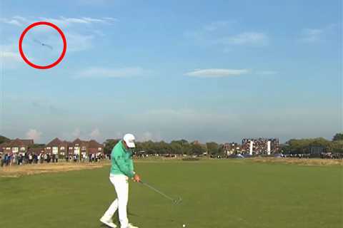 Watch The Open star Viktor Hovland get POOED on by a bird as fans say ‘that’s changed his betting..