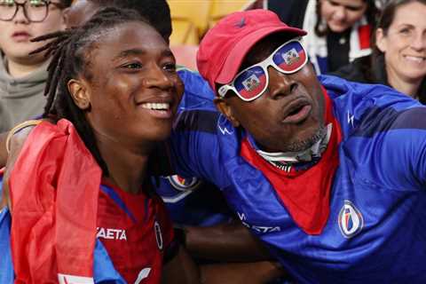 Haiti and Melchie Dumornay take the stage to announce themselves on the World Cup stage