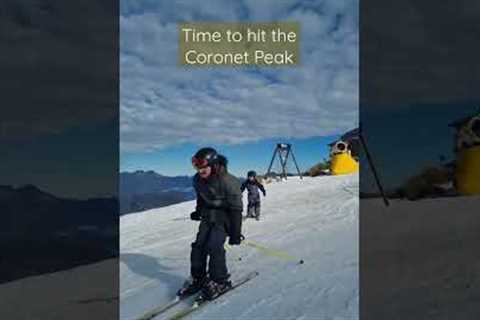 Coronet peak first ski season 2023 #shorts #kidsactivities #5yearsold #skiing #queenstown