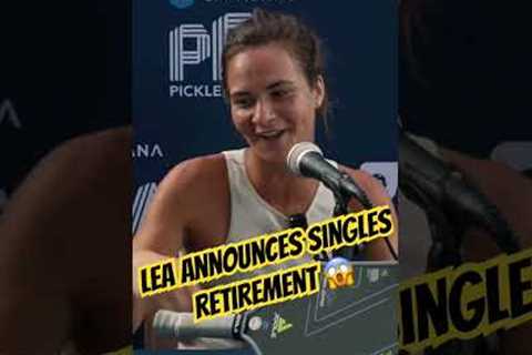 🚨 BREAKING NEWS 🚨 Lea Jansen announces that this is her LAST singles tournament 😱