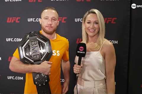 I really surprised myself! The new BMF Justin Gaethje after winning the belt at UFC 291 👑