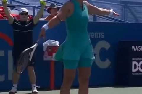 Tennis star furiously yells ‘SHUT UP’ at man in the crowd and refuses to play on until he’s removed ..