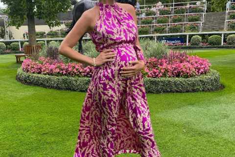 Fans in awe of 'glowing' Francesca Cumani as she shows off growing baby bump in stunning dress