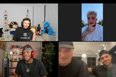 Watch Jake Paul GATECRASH KSI’s livestream with Tommy Fury before YouTuber is ‘REMOVED’ over..