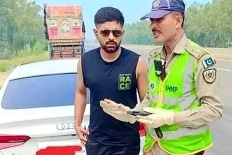 Babar Azam Slapped with Traffic Fine for Speeding and Driving Without Valid License