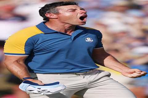 Rory McIlroy fights back tears after crucial win puts Europe on brink of Ryder Cup win hours after..