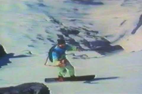 FIRST SNOWBOARD BASE JUMP 1990