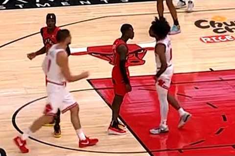 Dennis Schröder NOT BACKING DOWN in Altercation - Raptors vs Bulls | Oct 17, 2023