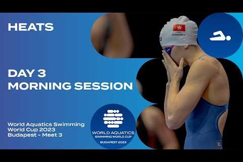 Morning Heats Budapest | Day 3 | World Aquatics Swimming World Cup 2023