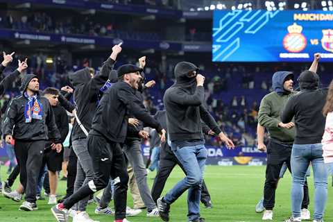 Six arrests made for pitch invasion during Espanyol-Barcelona