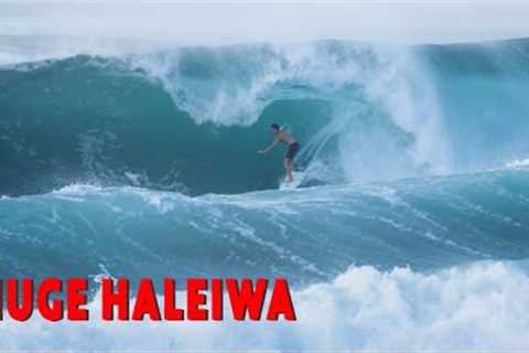 Pro Surfers Practicing At Maxing Haleiwa (4K Raw)