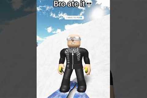 BRO ATE THE YELLOW SNOW💀☃️🔥 #roblox #skiing #meme #funny #coems #robloxmemes #shorts #rblx #viral