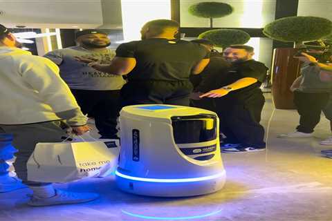 Anthony Joshua Has Standoff with Robot Vacuum Cleaner Ahead of Saudi Fight