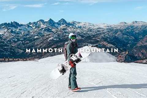 snowboarding at mammoth mountain california 2023