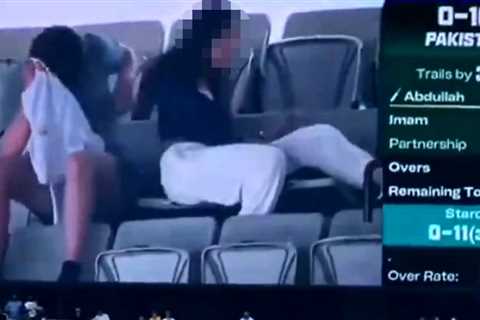 Cheeky couple shellshocked as their ‘ball tampering’ is exposed on big screen in front of everyone