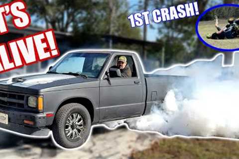 The Mechanics Special S10 Still Lives!!!  Rips A Sick Burnout + We Have Our First Mower Wreck!