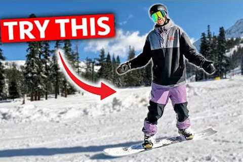 Try This To Keep Your Snowboard Straight Across Flat Areas