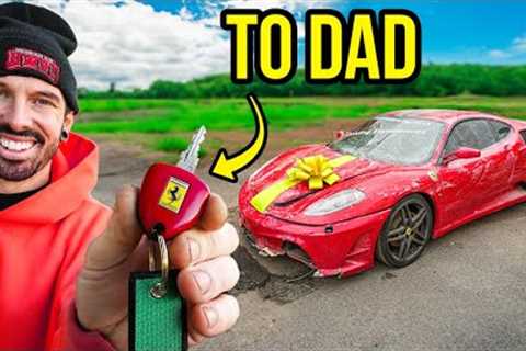 I REBUILT A WRECKED FERRARI THEN GAVE IT TO MY DAD