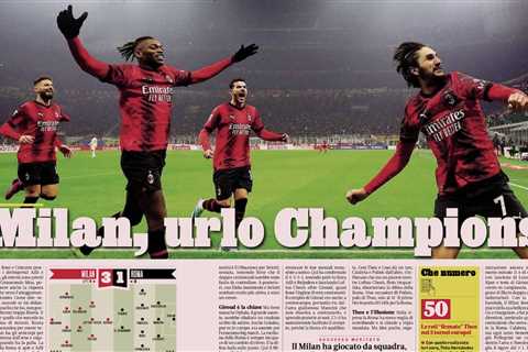 GdS: ‘Champions League cry’ – Milan dominate Roma to solidify third place