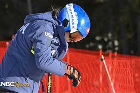 Mikaela Shiffrin crashes out in scary-looking Cortina downhill fall | NBC Sports