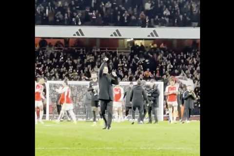 Arteta channels his inner Klopp with full-time fist pumps