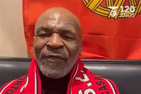 Mike Tyson celebrates special anniversary of European club by wearing scarf