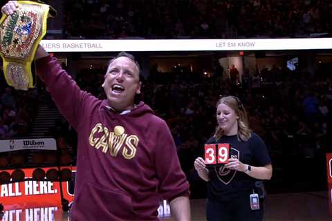 Joey Chestnut Devours Absurd Amount of Pierogies During Cavaliers Halftime Show