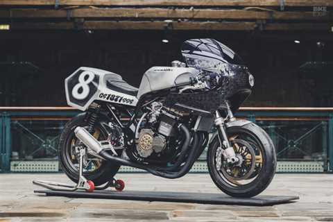 Black Puddin’: An irreverent Suzuki GS1200SS by Sticky’s Speed Shop