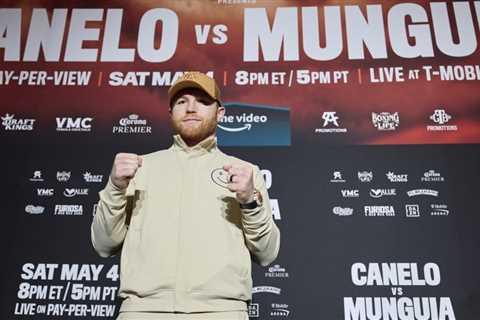 Canelo Alvarez vs. Jaime Munguia weigh-in in Las Vegas