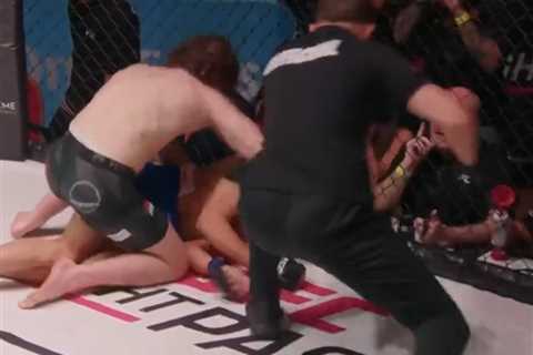 ‘What is he waiting for?’ – MMA fans left outraged as ref fails to stop fight before sickening KO