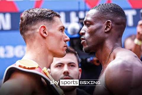 INTENSE final face-off! 😯  Chris Billam-Smith & Richard Riakporhe weigh-in