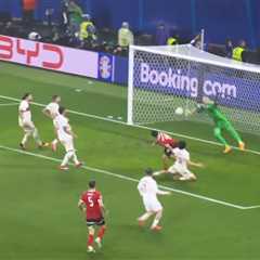 Turkey’s Mert Gunok produces one of the best saves ever at Euros